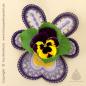 Preview: 371 Klöppelbrief Blütendeckchen "Viola“