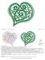 Preview: 266 Klöppelbrief Herz „Immergrün“
