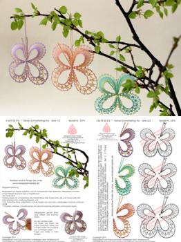 374 Klöppelbrief "Kleines Schmetterlings-Trio"