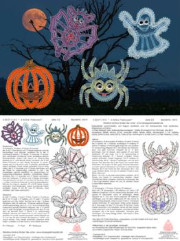 415 Klöppelbrief 4 Motive "Halloween"