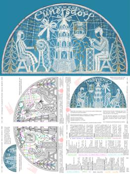480 Klöppelbrief Schwibbogen "Cunersdorfer Pyramide"