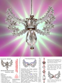 554 Bastelset Perlen-Engel "Serafine" silber