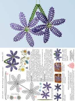 571 Klöppelbrief "Leberblümchen" - Frühblüher in 3D-Optik zum Aufhängen