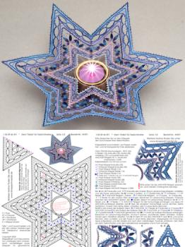 591 Klöppelbrief Stern "Stella" für Teelichthalter