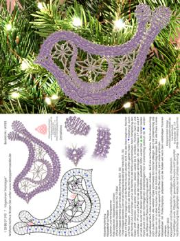 593 Klöppelbrief  Vögelchen "Nostalgie