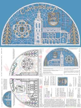 620 Klöppelbrief Schwibbogen "Cunersdorfer Kirche"