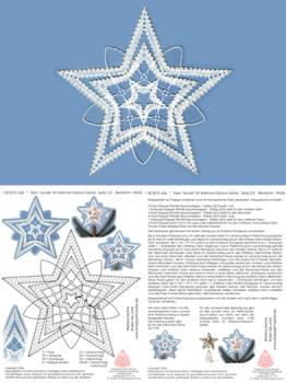 626 Klöppelbrief Stern "Arcalis" für Weihnachtsbaumspitze