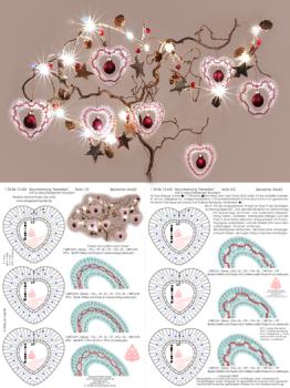 632 Klöppelbrief Baumbehang "Herzelieb"