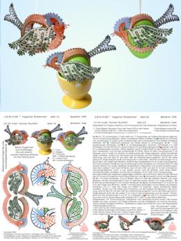 644 Klöppelbrief Vögelchen „Buchfink"