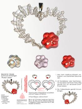 646 Klöppelschmuck Bastelset "Pfoten-Liebe"