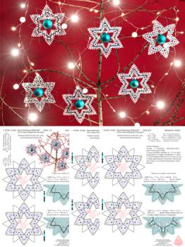 665 Klöppelbrief Baumbehang "Eiskristall"