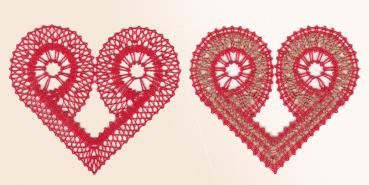 Preview: 671 Klöppelbrief Anhänger Herz "Hygge"