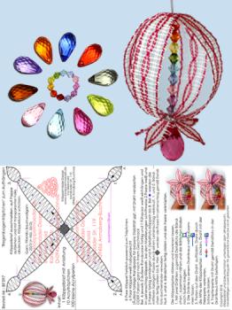 397 Bastelset  „Regenbogentröpfchen“ mit 10 bunten Tropfen aus Acryl