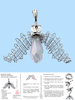 526 Klöppelschmuck Bastelset "Kleiner Engel - Silberkristall"