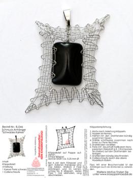 546 Klöppelschmuck Bastelset „Schwarzes Karree"