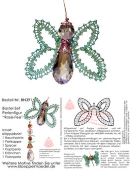 391 Bastelset Perlenfigur "Rosé-Fee"