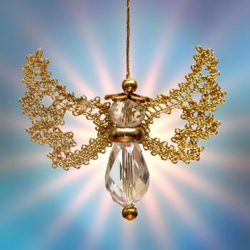 Preview: 553 Bastelset Perlen-Engel "Serafine" gold