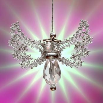 Preview: 554 Bastelset Perlen-Engel "Serafine" silber