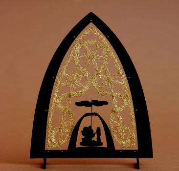 097 Klöppelbrief Einsatz für Bogen mit Pyramide Motive 3