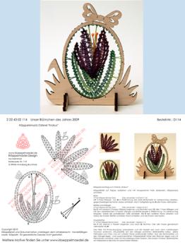 114 Klöppelbrief "Krokus" - Blümchen des Jahres 2009