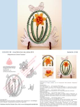 138 Klöppelbrief "Narzisse" ( Osterglocke) - Blümchen des Jahres 2010
