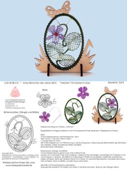 315  Klöppelbrief "Veilchen" - Blümchen des Jahres 2015