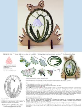 424 Klöppelbrief "Märzenbecher" - Blümchen des Jahres 2018