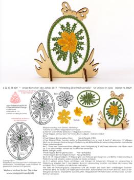 429 Klöppelbrief "Winterling" - Blümchen des Jahres 2019