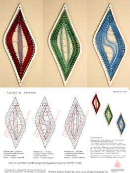 124 Klöppelbrief "3 Rhombenmotive"