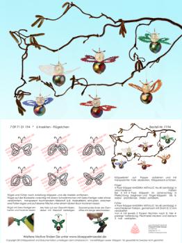 195 Klöppelbrief 6 Flügelchen für Insekten