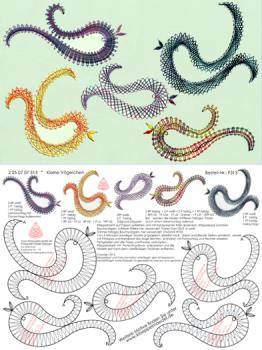 313 Klöppelbrief „Kleine Vögelchen“