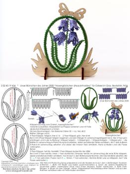 456 Klöppelbrief "Hasenglöckchen" - Blümchen des Jahres 2020