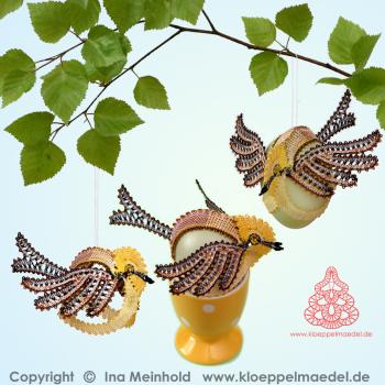 Preview: 540 Klöppelbrief Vögelchen „Goldammer"