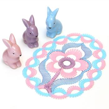 Preview: 609 Klöppelbrief  Osterei "Anemone"