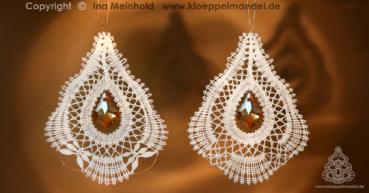 Preview: 452 Bastelset Anhänger "Facettchen" Apricot