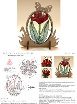 165 Klöppelbrief "Tulpe" - Blümchen des Jahres 2011