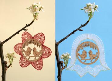 Preview: 016 Klöppelbrief Blumenanhänger Motiv 1