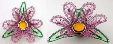 Preview: 233 Klöppelbrief „Krokus“ - Blüte für Teelichthalter