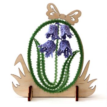 Preview: 456 Klöppelbrief "Hasenglöckchen" - Blümchen des Jahres 2020