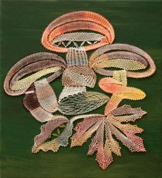 Preview: 129 Klöppelbrief Keilrahmenbild „Schwammezeit“