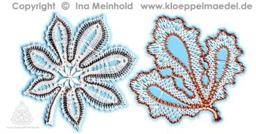 Preview: 413 Klöppelbrief "Kastanienblatt und Eichenblatt"