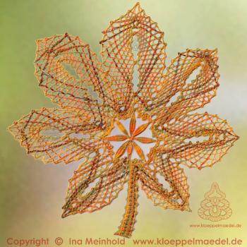 Preview: 443 Klöppelbrief "Großes Kastanienblatt"