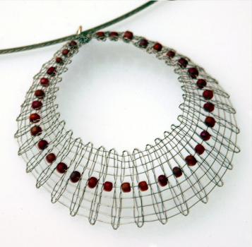 Preview: 095 Klöppelbrief Schmuck-Anhänger "Round“