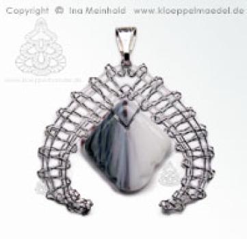 Preview: 341 Klöppelschmuck Bastelset „Chaton“ blau