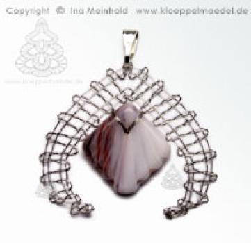 Preview: 342 Klöppelschmuck Bastelset „Chaton“ rot