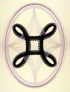 Preview: 158 Klöppelbrief „Schleifchenrhombe“