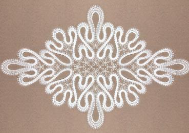 Preview: 254 Klöppelbrief Ovale Decke „Loops“