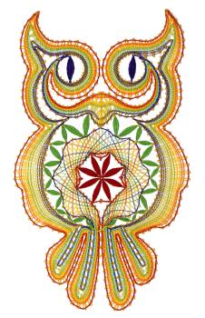 Preview: 279 Klöppelbrief „Ganz große Eule“