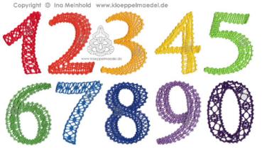 Preview: 326 Klöppelbrief Zahlen
