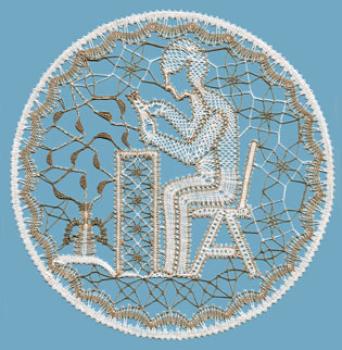 Preview: 393 Klöppelbrief Motiv "Schnitzer"